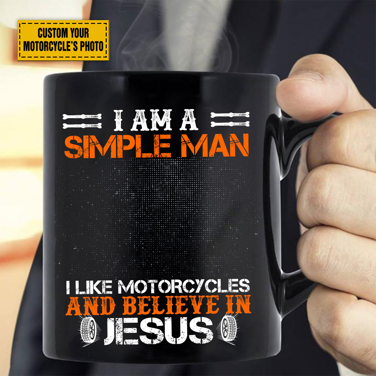 Teesdily | Customized Christian Biker Graphic Men's Shirt, I Like Motorcycles And Believe In Jesus Tee Sweatshirt Hoodie Mug, Christian Biker Gifts