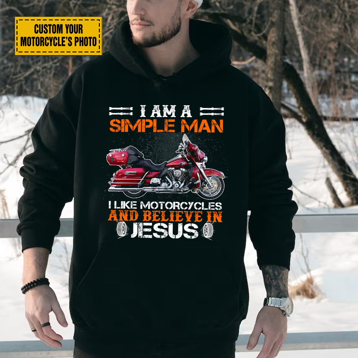 Teesdily | Customized Christian Biker Graphic Men's Shirt, I Like Motorcycles And Believe In Jesus Tee Sweatshirt Hoodie Mug, Christian Biker Gifts