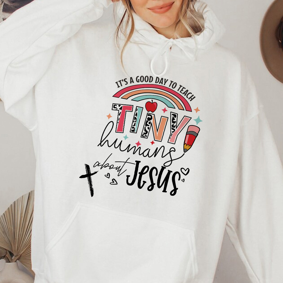 Teesdily | Jesus Teacher Shirt, It's A Good Day To Teach Tiny Humans About Jesus Tee Sweatshirt Hoodie Mug, Jesus Lovers Gifts, Teaching Gifts
