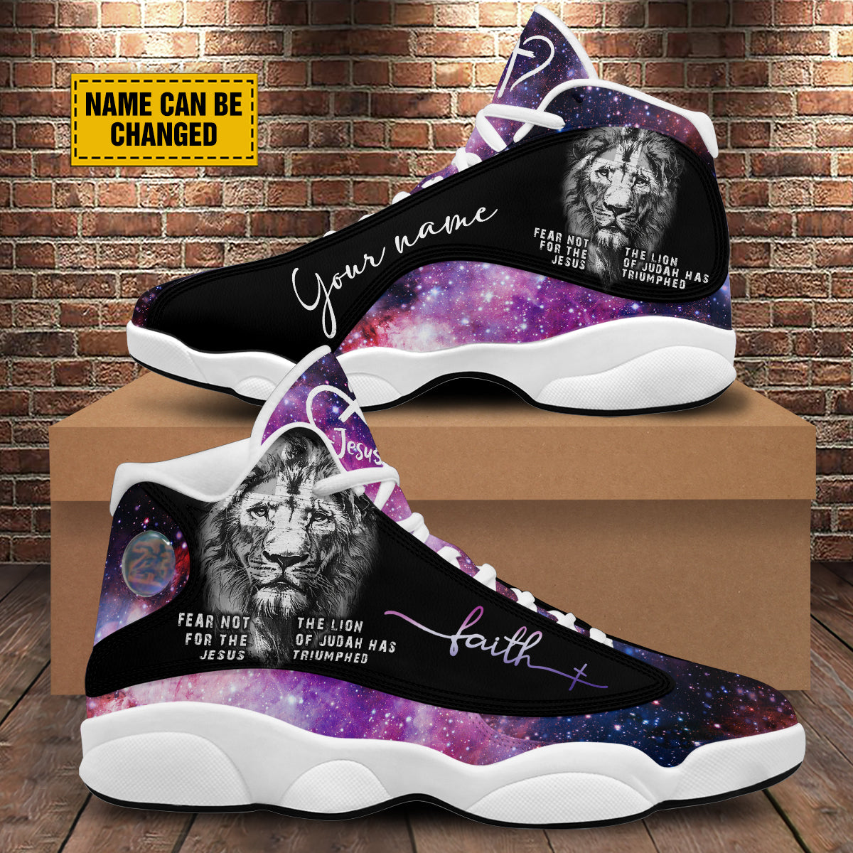 Teesdily | Lion Of Judah Basketball Shoes, The Lion Of Judah Has Triumphed Shoes, Christian Gifts Unisex Basketball Shoes With Thick Soles