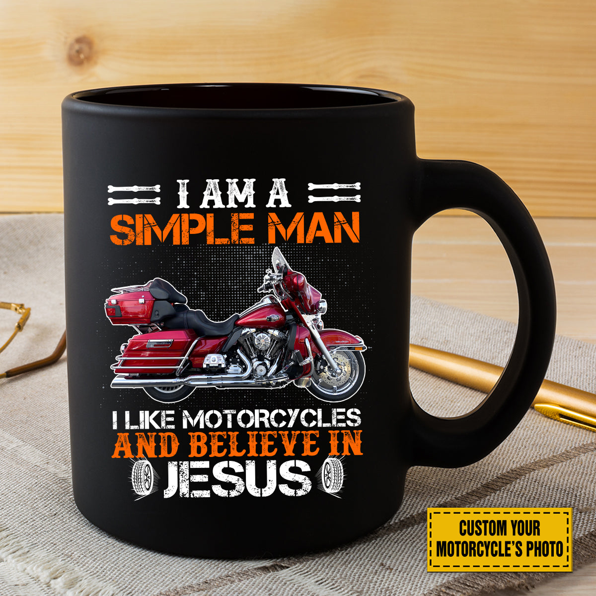 Teesdily | Customized Christian Biker Graphic Men's Shirt, I Like Motorcycles And Believe In Jesus Tee Sweatshirt Hoodie Mug, Christian Biker Gifts