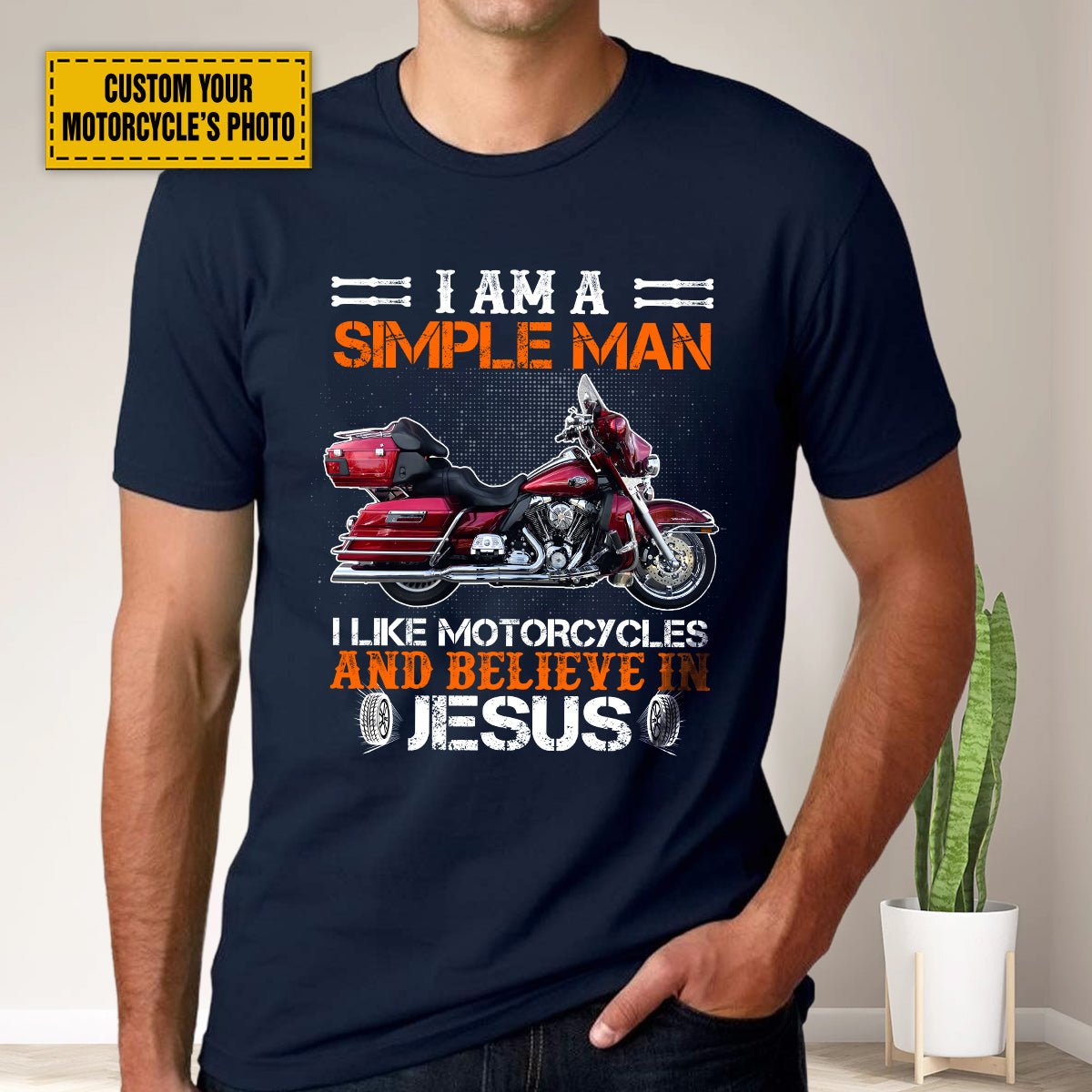 Teesdily | Customized Christian Biker Graphic Men's Shirt, I Like Motorcycles And Believe In Jesus Tee Sweatshirt Hoodie Mug, Christian Biker Gifts