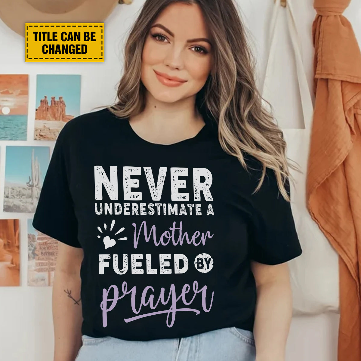 Teesdily | Customized Christian Mom Casual Shirt, Never Underestimate A Mother Fueled By Prayer, Jesus Hoodie Sweatshirt Mug