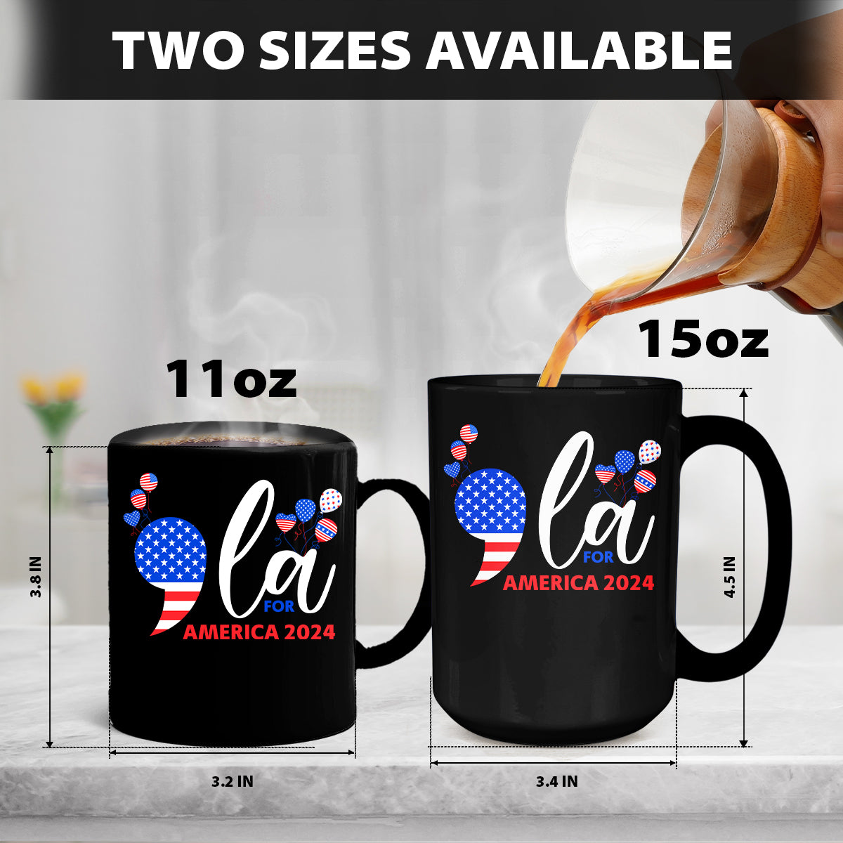 Teesdily | Comma La Shirt, Comma La For America T-shirt, 2024 American Flag Balloon Sweatshirt Hoodie Mug, Patriot Gift, Madame Leader