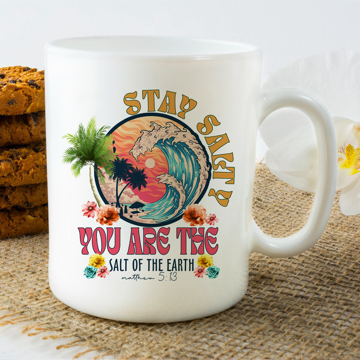 Teesdily | Stay Salty You Are The Salt Of The Earth Shirt, Matthew 5 13 Bible Verse Shirt, Vintage 90S Style Unisex Tshirt Hoodie Sweatshirt Mug