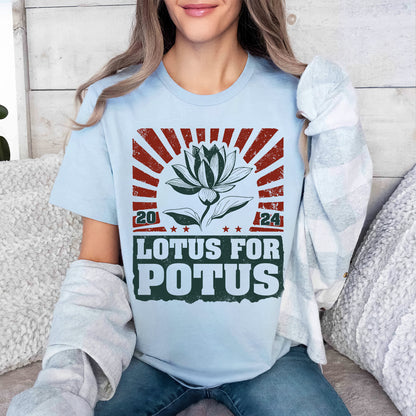 Teesdily | Lotus Shirt, Lotus For Potus T-shirt, Madame Leader Sweatshirt Hoodie Mug, Potus Shirt, Ka-mala Shirt, I'm Speaking Tee, Gift For Women