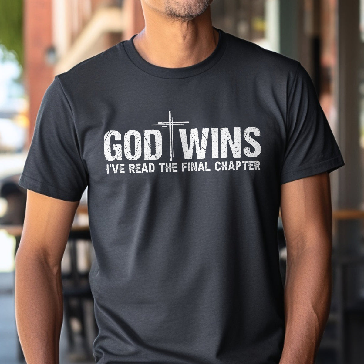 Teesdily | Jesus Cross Shirt, God Wins I've Read The Final Chapter Tee Sweatshirt Hoodie Mug, God Faith Believer Gifts, Jesus Lovers Tee