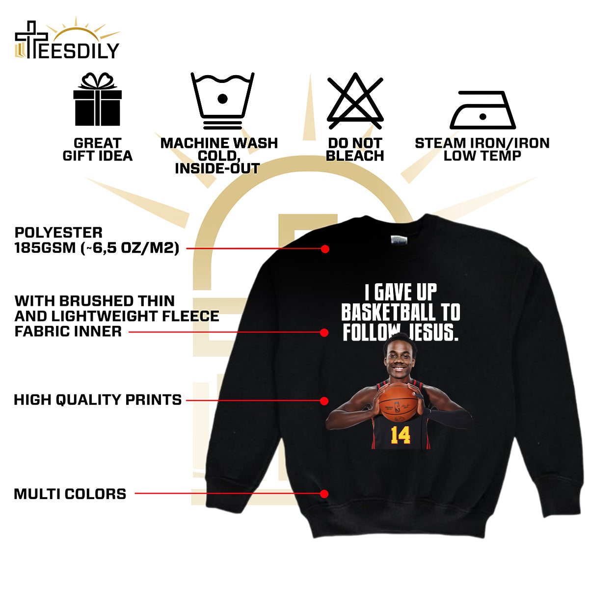 Teesdily | Personalized Basketball Jesus Shirt, I Gave Up Basketball To Follow Jesus Tee Sweatshirt Hoodie Mug, Jesus Basketball Lovers Gift