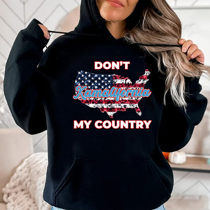 Teesdily | Patriotic T-shirt, Don't Kamalifornia My Country Tee Sweatshirt Hoodie Mug, Patriotism Gift, American Apparel, USA Shirt