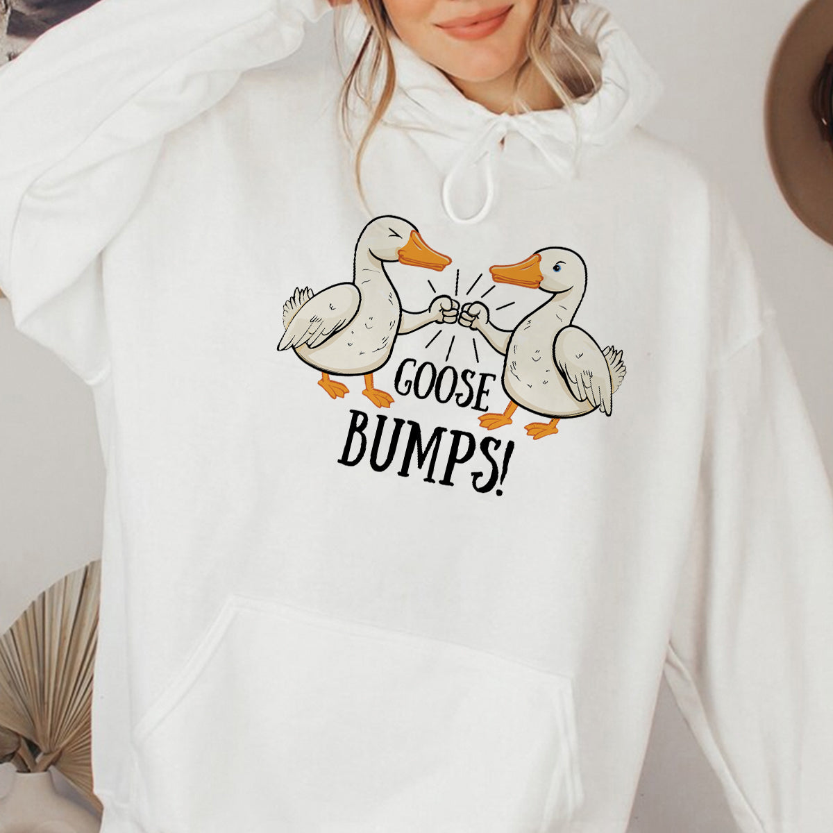 Teesdily | Goose Bumps Shirt, Silly Goose T-shirt, Funny Goose Sweatshirt Hoodie Mug, Goose Lover Tee, Funny Goose Couple, Sarcastic Goose Gifts