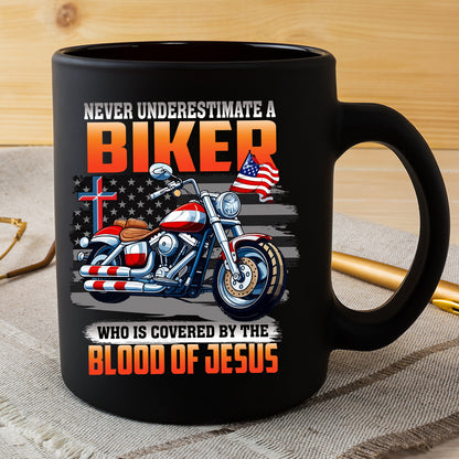 Teesdily | Christian Biker Shirt, Never Underestimate A Biker Back Design Shirt, Biker Unisex Hoodie Sweatshirt, Biker Gift Mug, Speed Lovers