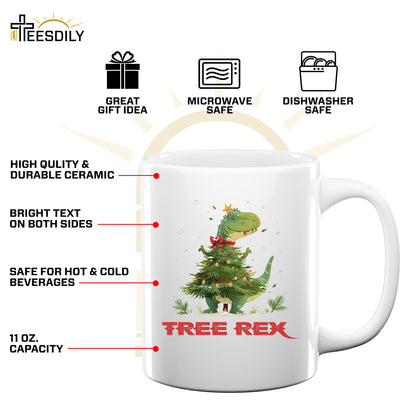 Tree Rex Christmas Shirt, Christmas Tree Rex T-shirt, Funny T-rex Christmas Sweatshirt Hoodie Mug, Rex Very Merry Christmas Gift