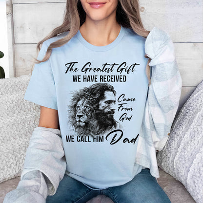 Teesdily | Jesus Lion Shirt, We Call Him Dad Shirt, Christian Father's Day Gift, God Gift, Unisex Tshirt Hoodie Sweatshirt Mug, Jesus Lover Gift