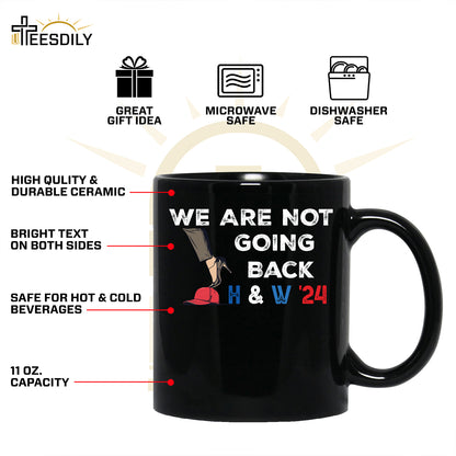 Teesdily | We Are Not Going Back Shirt, High Heels And Red Baseball Cap T-shirt, Not Going Back Sweatshirt, Comma Hoodie Mug Women Rights Gift