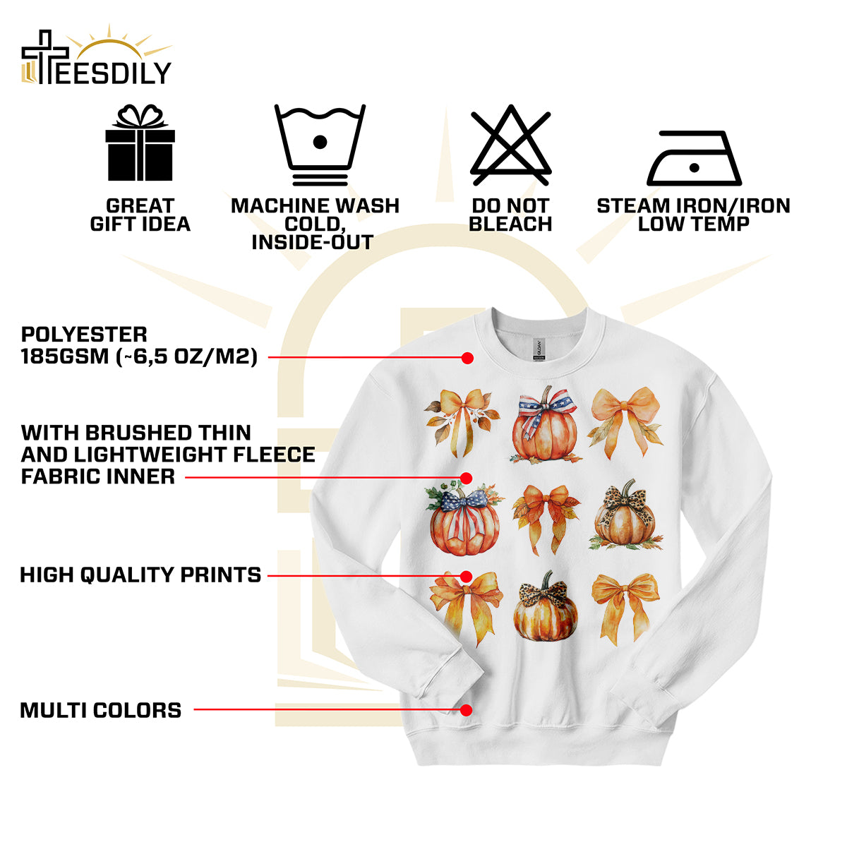 Teesdily | Retro Fall Pumpkin Shirt, Retro Halloween Coquette Bow Spooky Mama Sweatshirt Hoodie Mug, Fall Pumpkin Coquette Bow T-shirt