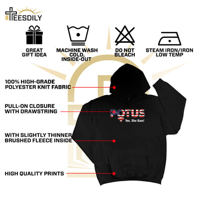 Teesdily | Potus Shirt, Lotus For Potus Sweatshirt Hoodie Mug, Potus Yes She Kam Tee, Comma La T-shirt, Women's Leadership, Patriot Gift