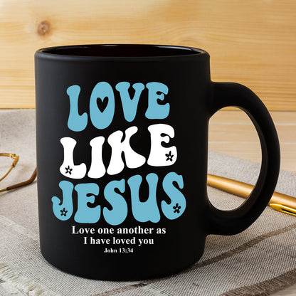 Teesdily | Love Like Jesus 13 34 Casual Shirt, Christian Graphic Hoodie Sweatshirt Mug, Christian Typography Backside Shirt, Christian Gift For Teens