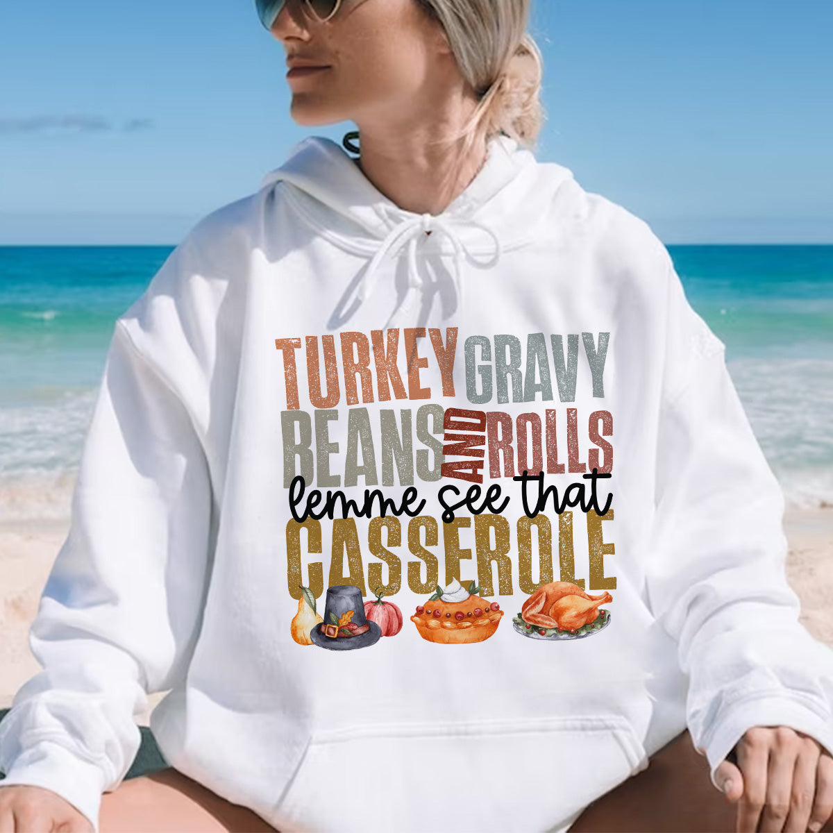 Teesdily | Thanksgiving Shirt, Turkey Gravy Beans And Rolls Tee Sweatshirt Hoodie Mug, Thanksgiving Gift, Turkey Fall Gift