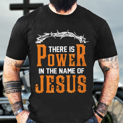 Teesdily | Jesus Crown Shirt, There Is Power In The Name Of Jesus Tee Hoodie Sweatshirt Mug, Christian Gifts, Inspirational Christian Tee