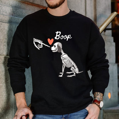 Teesdily | Dog Skeleton Sweatshirt, Funny Dog Shirt, Dog Lover Gifts, Dog Mom Hoodie Mug, Halloween Skeleton Shirt, 2024 Happy Halloween Gift