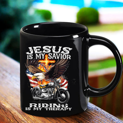 Teesdily | Motorcycle Usa Flag Shirt, Jesus Is My Savior Riding Is My Therapy Hoodie Sweatshirt Mug, Motorcycle Day Backside Shirt, Speed Lover Gifts