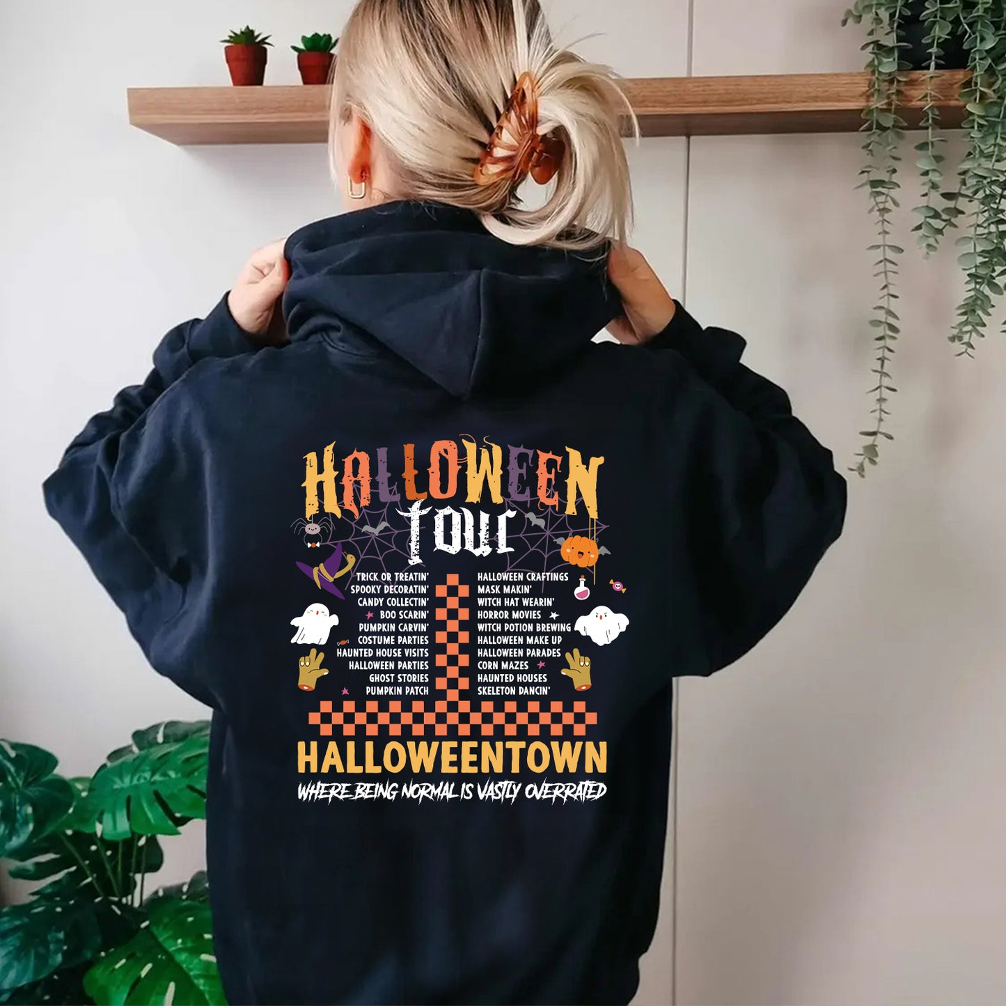 Teesdily | Halloween Tour Shirt, Halloween Town tee sweatshirt hoodie mug, halloween gifts, spooky season costume, halloween icons gifts