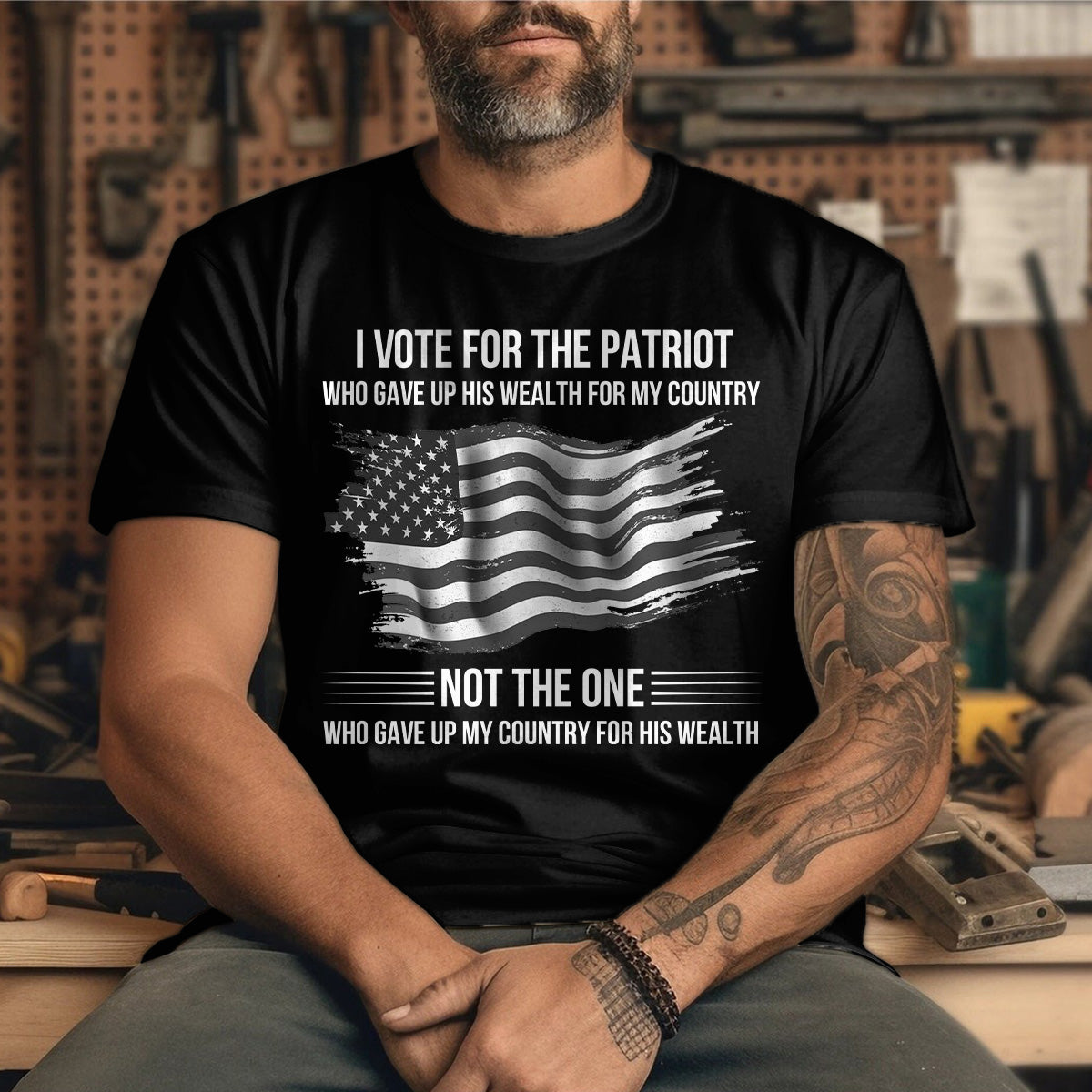 Teesdily | American Flag T-shirt, I Support The Patriot Who Gave Up His Wealth For My Country Tee Hoodie Sweatshirt Mug, Patriotism Apparel