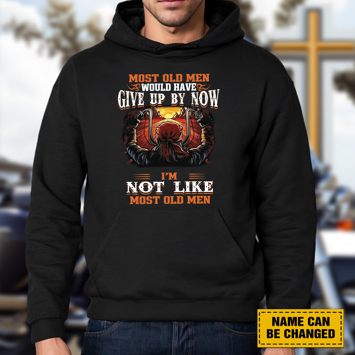 Teesdily | Customized Christian Biker Shirt, I'm Not Like Most Old Men Biker Sweatshirt Hoodie Mug, Christian Motorcycle Tee, Speed Lovers Gifts