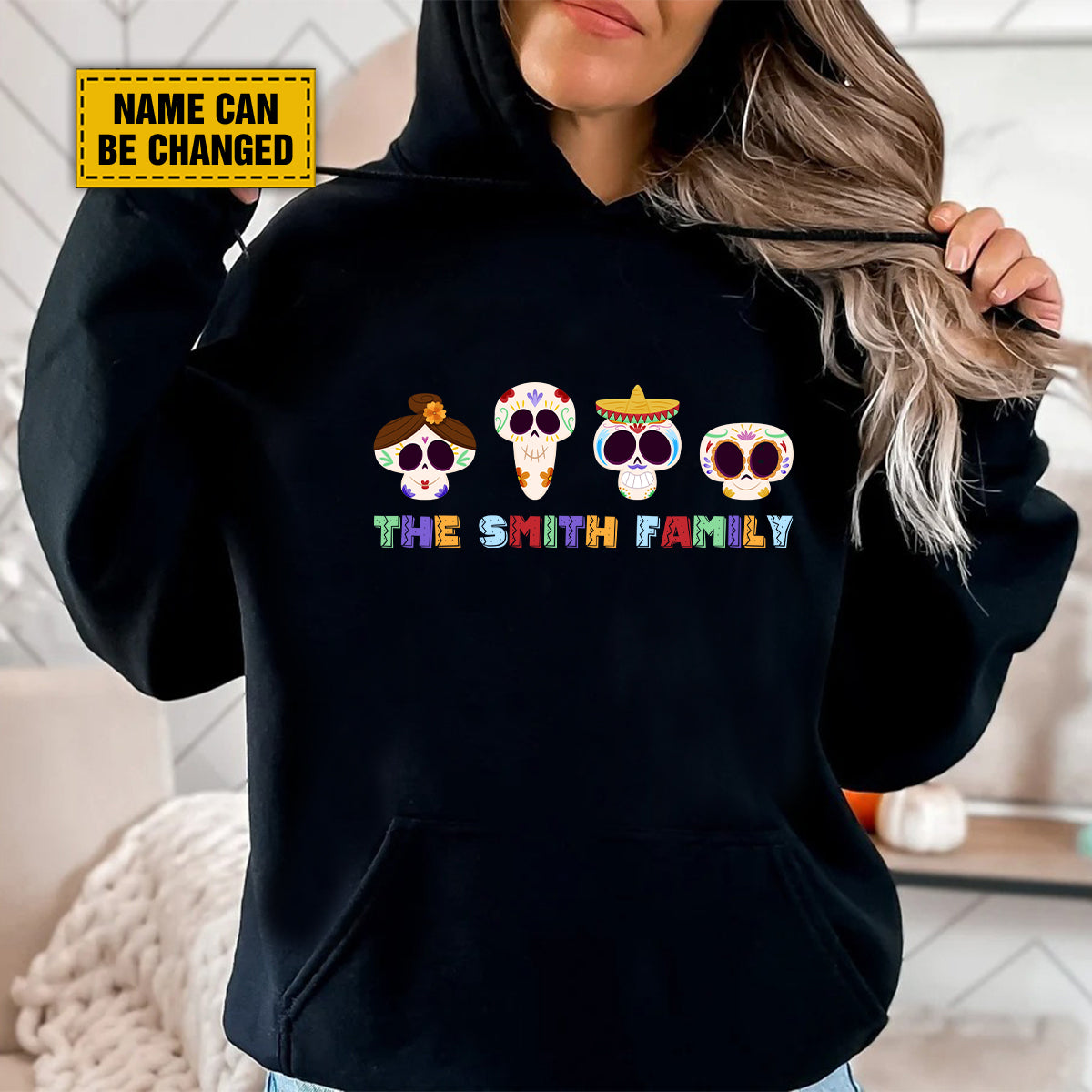 Teesdily | Personalized Halloween Skullcap Funny Pattern Tshirt, Family Holiday Sweatshirt Hoodie Mug, Happy Halloween Gifts