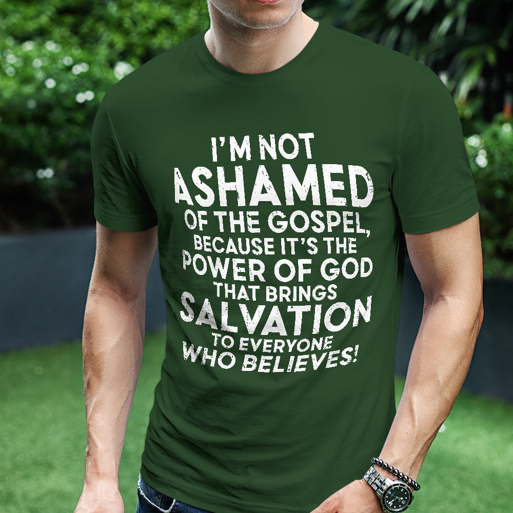 Teesdily | Jesus Shirt, I'm Not Ashamed Of The Gospel Tee Sweatshirt Hoodie Mug, Jesus Lover Gift, Unisex Tee, Christmas Gift