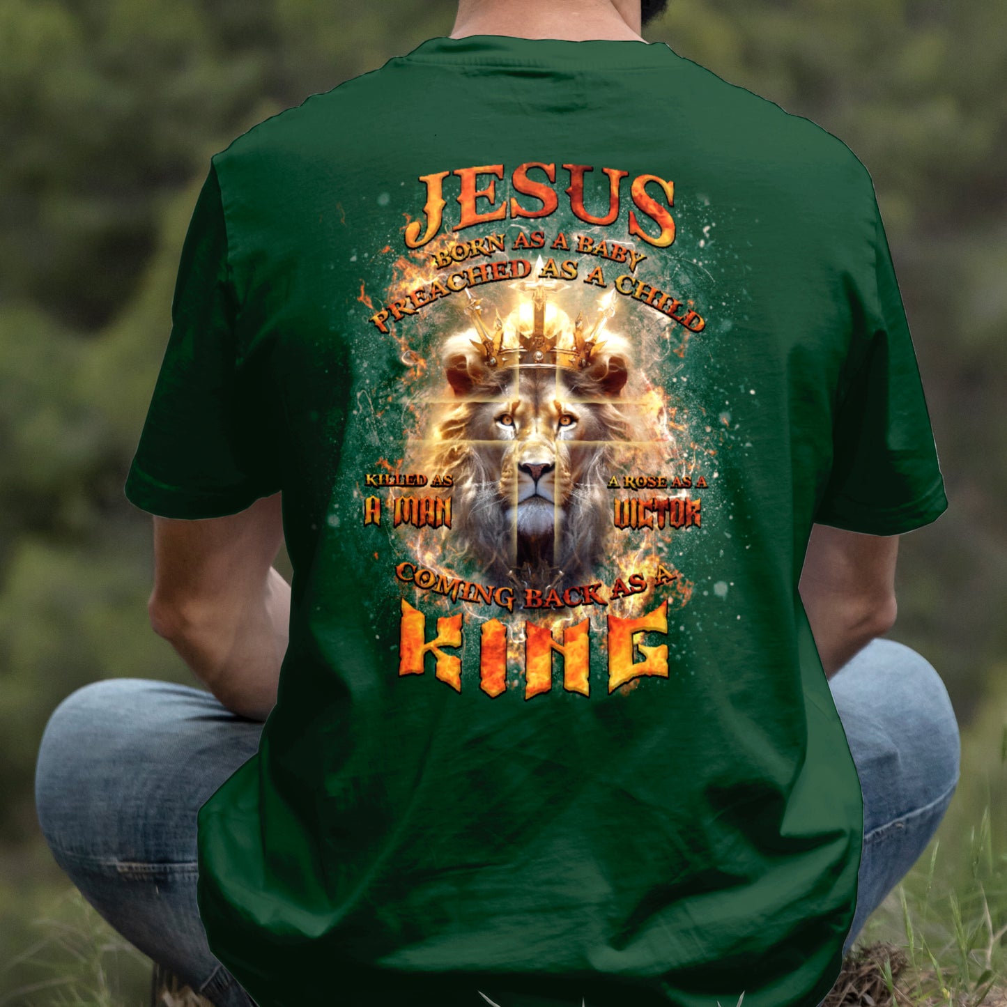 Teesdily | Jesus Coming Back As A King Lion Shirt, Christian Cross Lion Sweatshirt, Jesus King Hoodie Mug, Faith Religious Gift