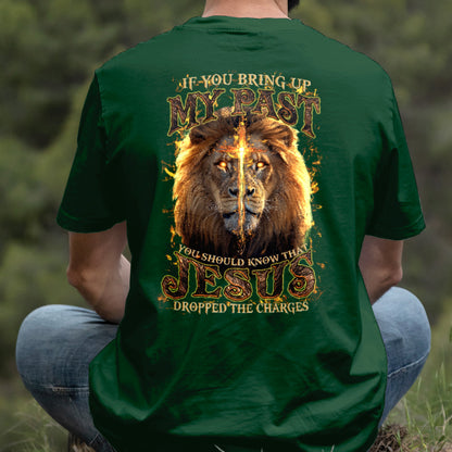 Teesdily | Jesus Christ Lion Cross Shirt, Jesus Dropped The Charges Lion Sweatshirt, Faith Religious Hoodie Mug, Jesus Lover Gift