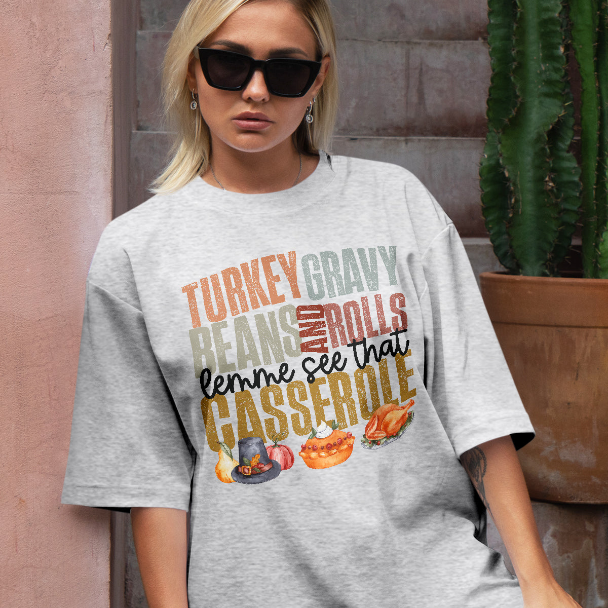 Teesdily | Thanksgiving Shirt, Turkey Gravy Beans And Rolls Tee Sweatshirt Hoodie Mug, Thanksgiving Gift, Turkey Fall Gift