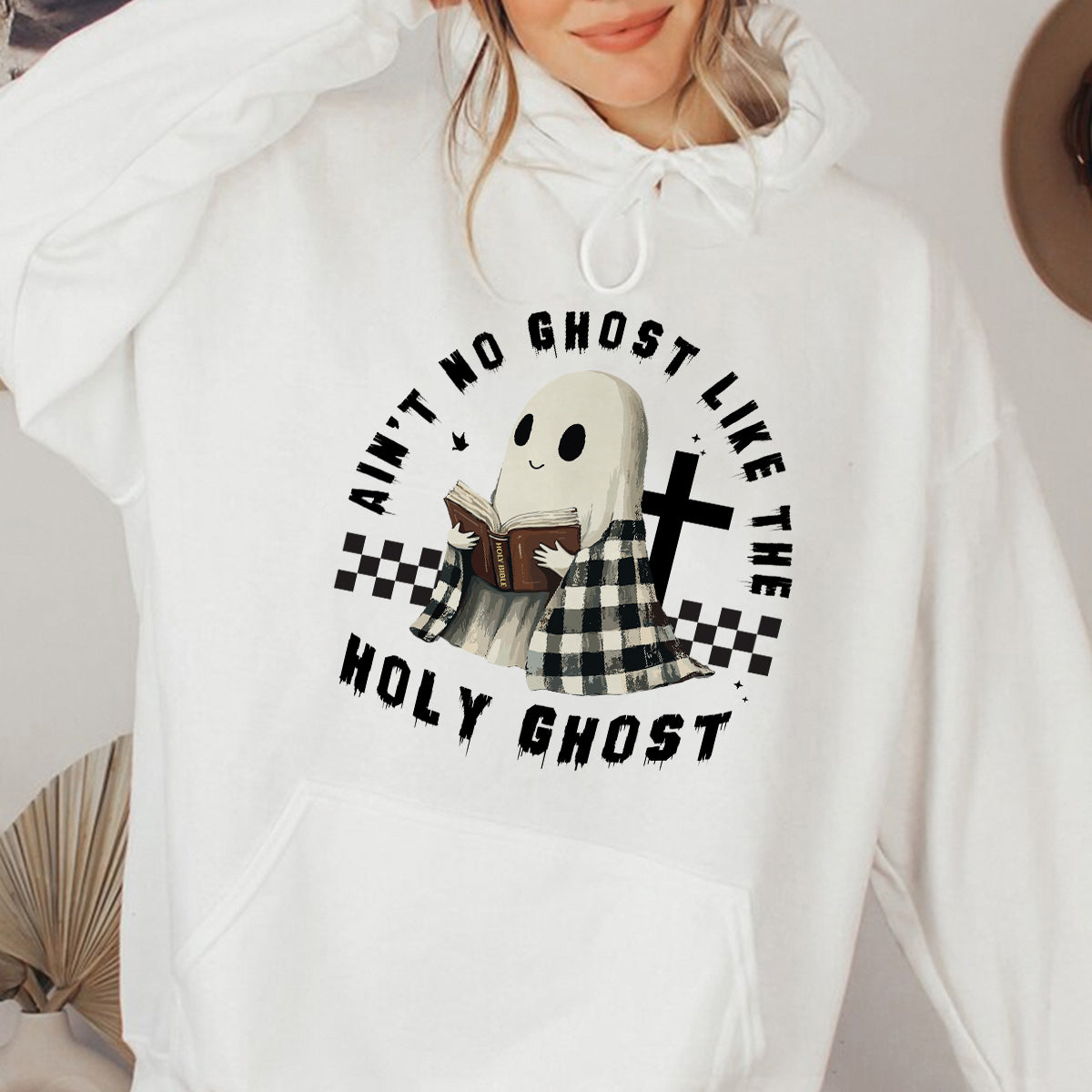 Teesdily | Holy Spirit Jesus Halloween Shirt, Ain't No Ghost Like The Holy Ghost Tee Sweatshirt Hoodie Mug, Halloween Christian Shirt