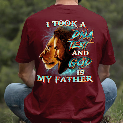 Teesdily | I Took A Dna Test Shirt, God Is My Father Men Sweatshirt, Jesus Lion Hoodie Mug, Christian Religious Gift