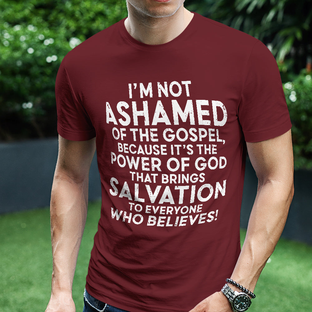 Teesdily | Jesus Shirt, I'm Not Ashamed Of The Gospel Tee Sweatshirt Hoodie Mug, Jesus Lover Gift, Unisex Tee, Christmas Gift