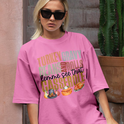 Teesdily | Thanksgiving Shirt, Turkey Gravy Beans And Rolls Tee Sweatshirt Hoodie Mug, Thanksgiving Gift, Turkey Fall Gift