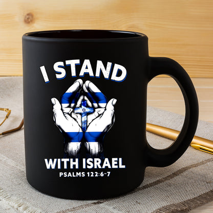 Teesdily | I Stand With Israel Jesus Shirt, Israel Flag Hoodie Sweatshirt Mug, Jesus Lovers Gifts, Israel Support Tee