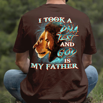 Teesdily | I Took A Dna Test Shirt, God Is My Father Men Sweatshirt, Jesus Lion Hoodie Mug, Christian Religious Gift