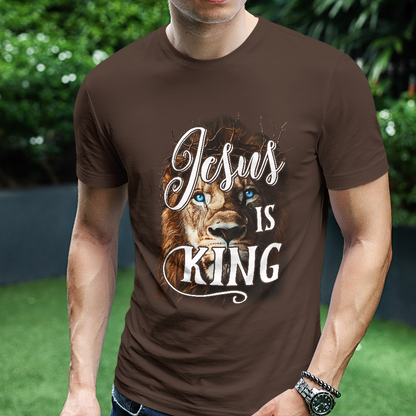 Teesdily | Jesus Is King Christian Shirt, Lion Of Judah Faith Sweatshirt,  Jesus Lion Hoodie Mug, Faith Tee Religious Gift