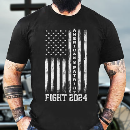 Teesdily | American Patriot Shirt, Fight 2024 Shirt, American Flag Patriotic T-shirt, Make America Godly Again Sweatshirt Hoodie Mug, Men Women Gift