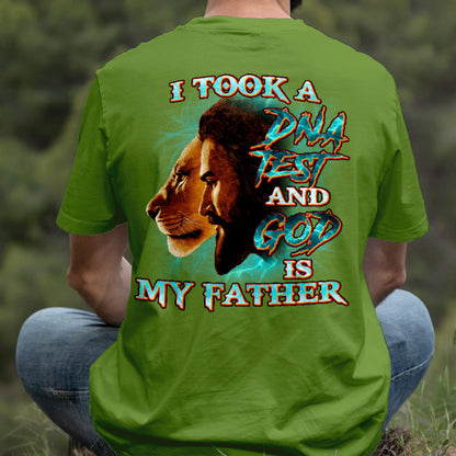 Teesdily | I Took A Dna Test Shirt, God Is My Father Men Sweatshirt, Jesus Lion Hoodie Mug, Christian Religious Gift