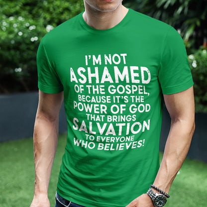 Teesdily | Jesus Shirt, I'm Not Ashamed Of The Gospel Tee Sweatshirt Hoodie Mug, Jesus Lover Gift, Unisex Tee, Christmas Gift