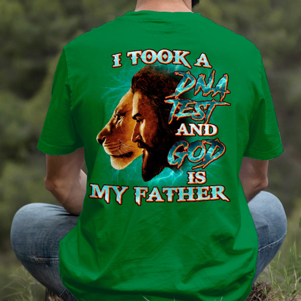 Teesdily | I Took A Dna Test Shirt, God Is My Father Men Sweatshirt, Jesus Lion Hoodie Mug, Christian Religious Gift