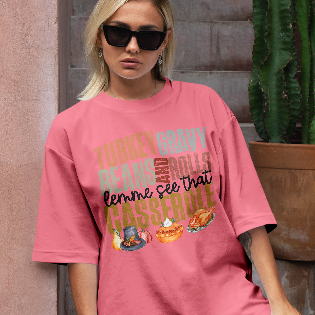 Teesdily | Thanksgiving Shirt, Turkey Gravy Beans And Rolls Tee Sweatshirt Hoodie Mug, Thanksgiving Gift, Turkey Fall Gift