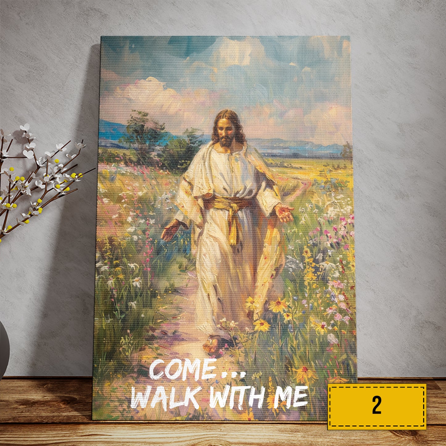 Teesdily | Jesus Come Walk With Me Poster, Walking With Jesus Poster, Walk With Christ Poster, God Art Painting Print, Religious Poster Canvas