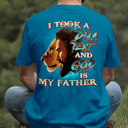 Teesdily | I Took A Dna Test Shirt, God Is My Father Men Sweatshirt, Jesus Lion Hoodie Mug, Christian Religious Gift