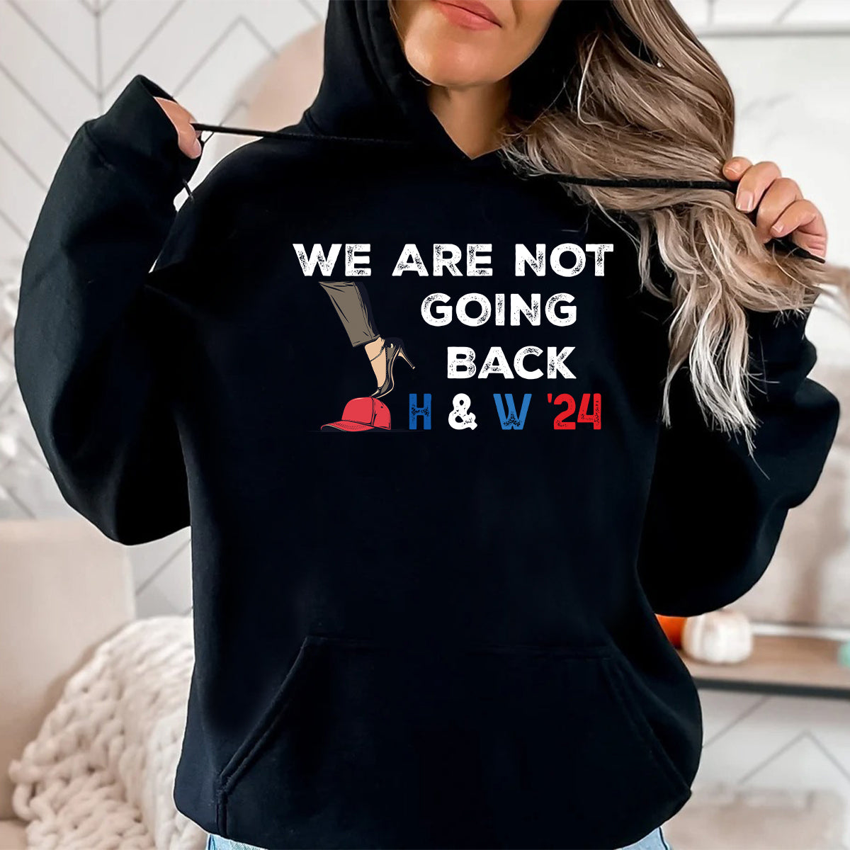 Teesdily | We Are Not Going Back Shirt, High Heels And Red Baseball Cap T-shirt, Not Going Back Sweatshirt, Comma Hoodie Mug Women Rights Gift