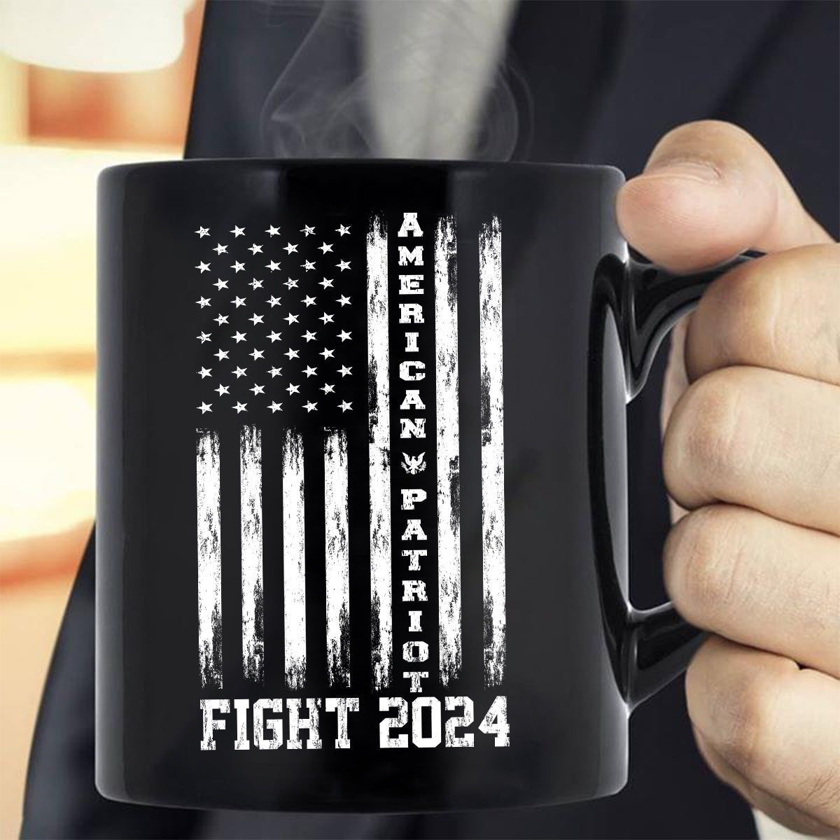 Teesdily | American Patriot Shirt, Fight 2024 Shirt, American Flag Patriotic T-shirt, Make America Godly Again Sweatshirt Hoodie Mug, Men Women Gift