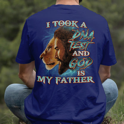 Teesdily | I Took A Dna Test Shirt, God Is My Father Men Sweatshirt, Jesus Lion Hoodie Mug, Christian Religious Gift